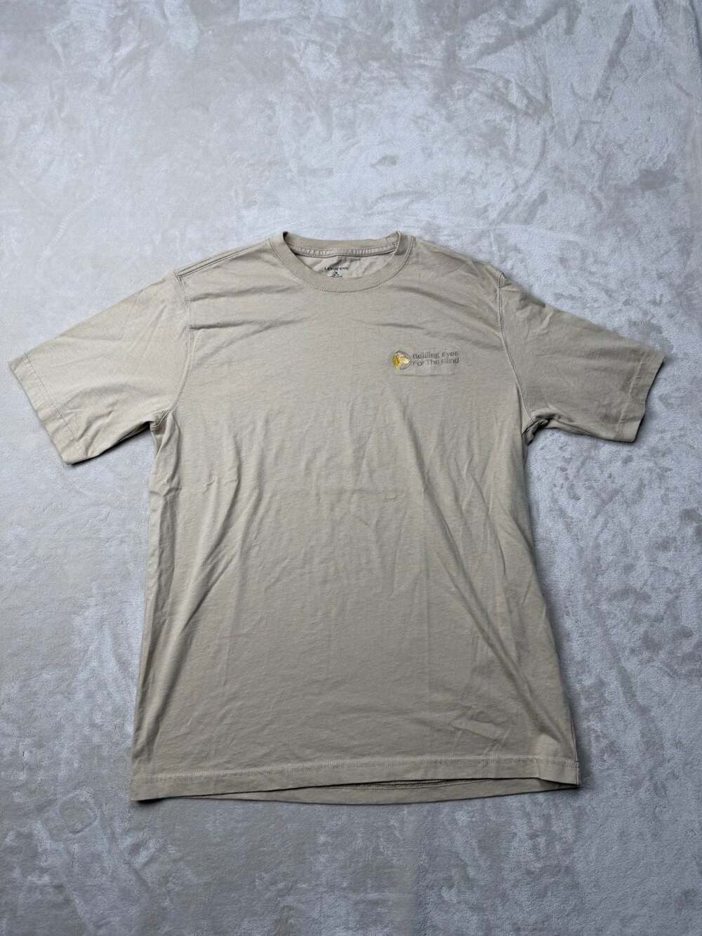 Lands End Guiding Eyes For The Blind T-Shirt Size M Tan Cotton